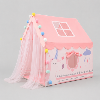 Kiddlix Kids Play Tent House. Playhouse for Boys & Girls Age 3-8 Years. Unicorn Dream Indoor & Outdoor Foldable Portable Play Tent
