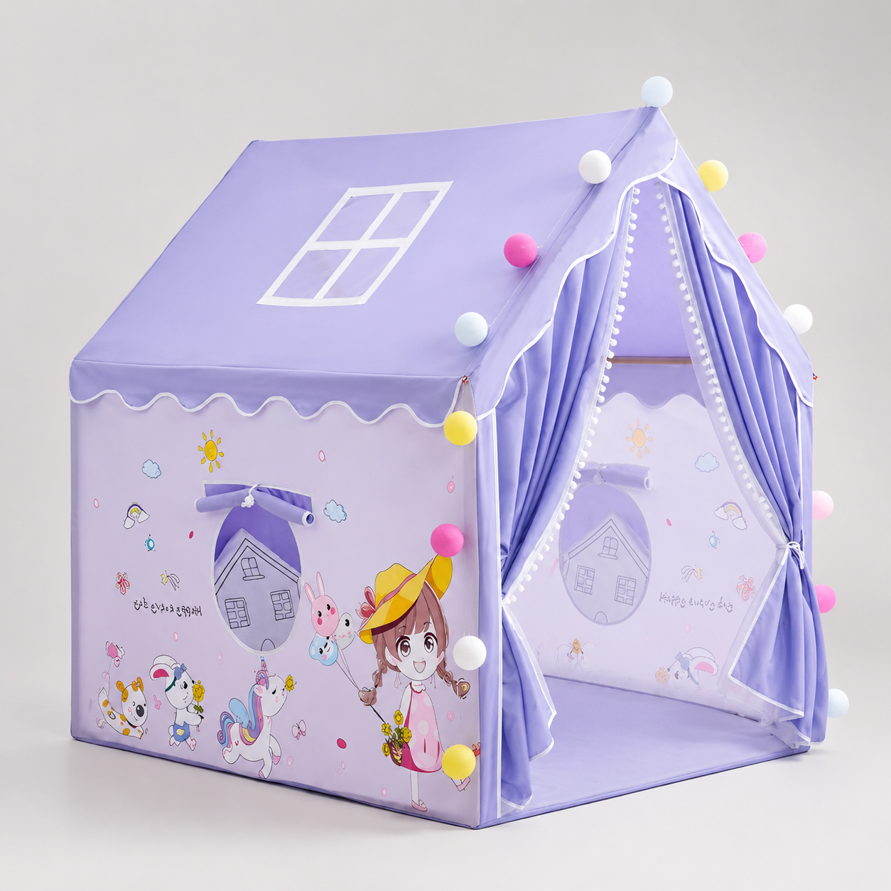 Kiddlix Kids Play Tent House. Playhouse for Boys & Girls Age 3-8 Years. Unicorn Wonderland Indoor & Outdoor Foldable Portable Play Tent