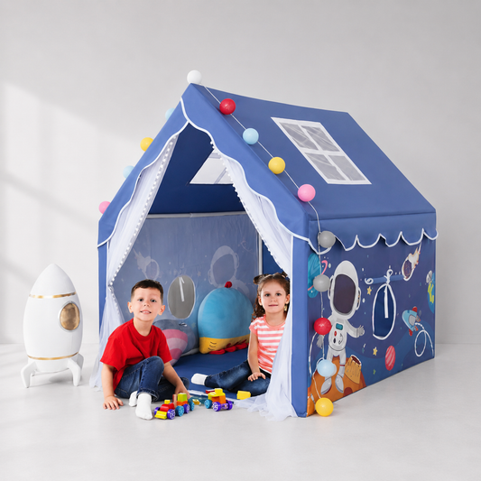 Kiddlix Kids Play Tent House. Playhouse for Boys & Girls Age 3-8 Years. Space Adventure Indoor & Outdoor Foldable Portable Play Tent