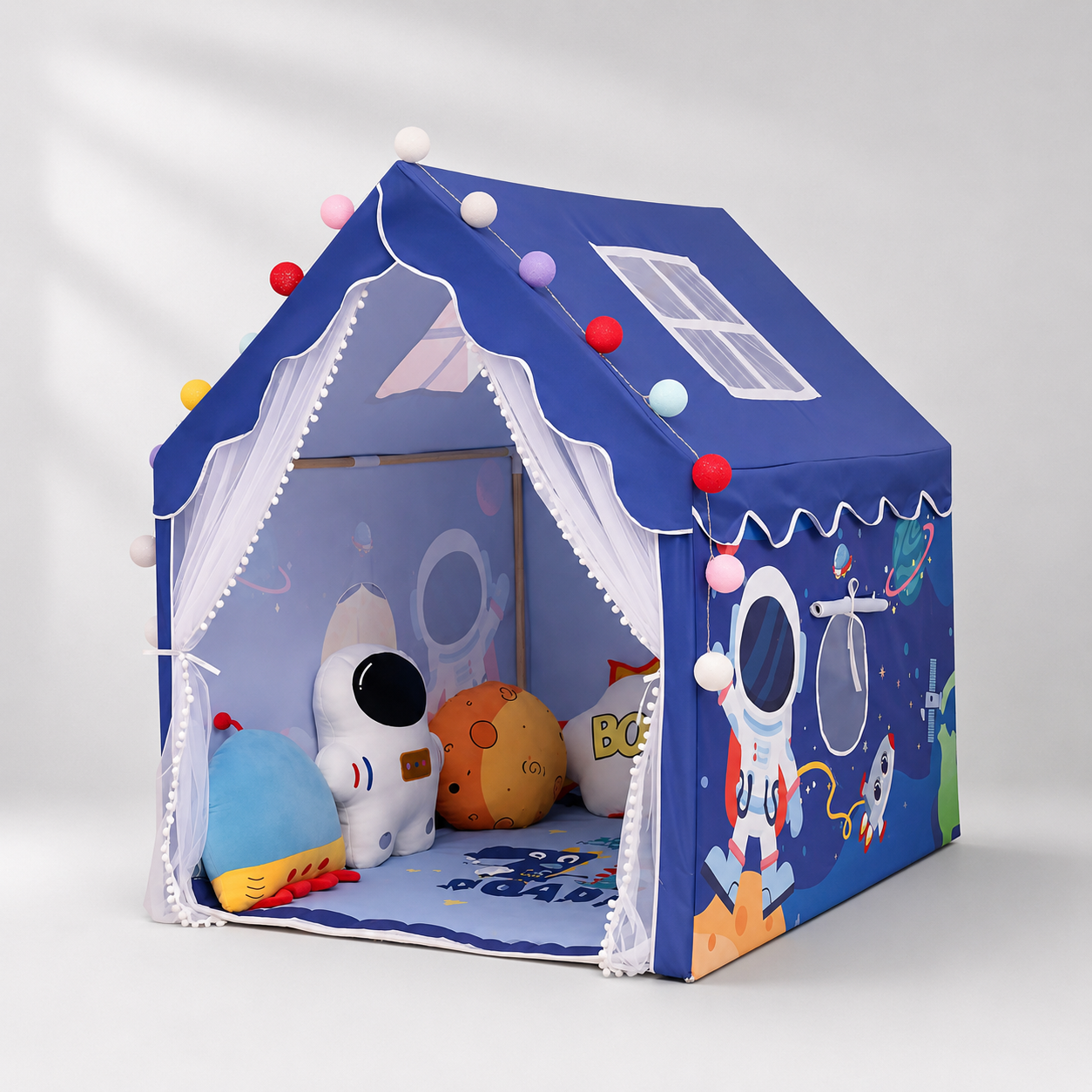Kiddlix Kids Play Tent House. Playhouse for Boys & Girls Age 3-8 Years. Space Adventure Indoor & Outdoor Foldable Portable Play Tent