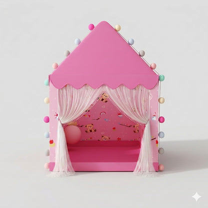 Kiddlix Kids Play Tent House. Playhouse for Boys & Girls Age 3-8 Years. Pink Princess Dream Indoor & Outdoor Foldable Portable Play Tent