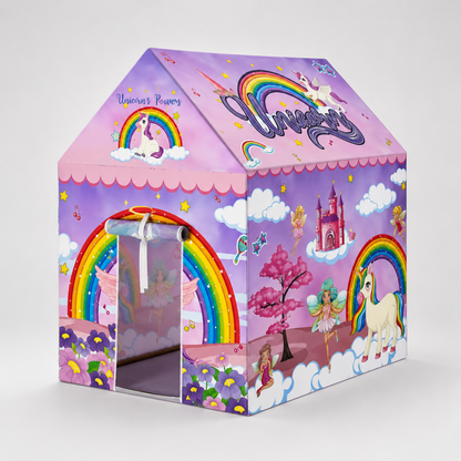 Kiddlix Kids Play Tent House. Playhouse for Boys & Girls Age 3-8 Years. Unicorn Fantasy Indoor & Outdoor Foldable Portable Play Tent