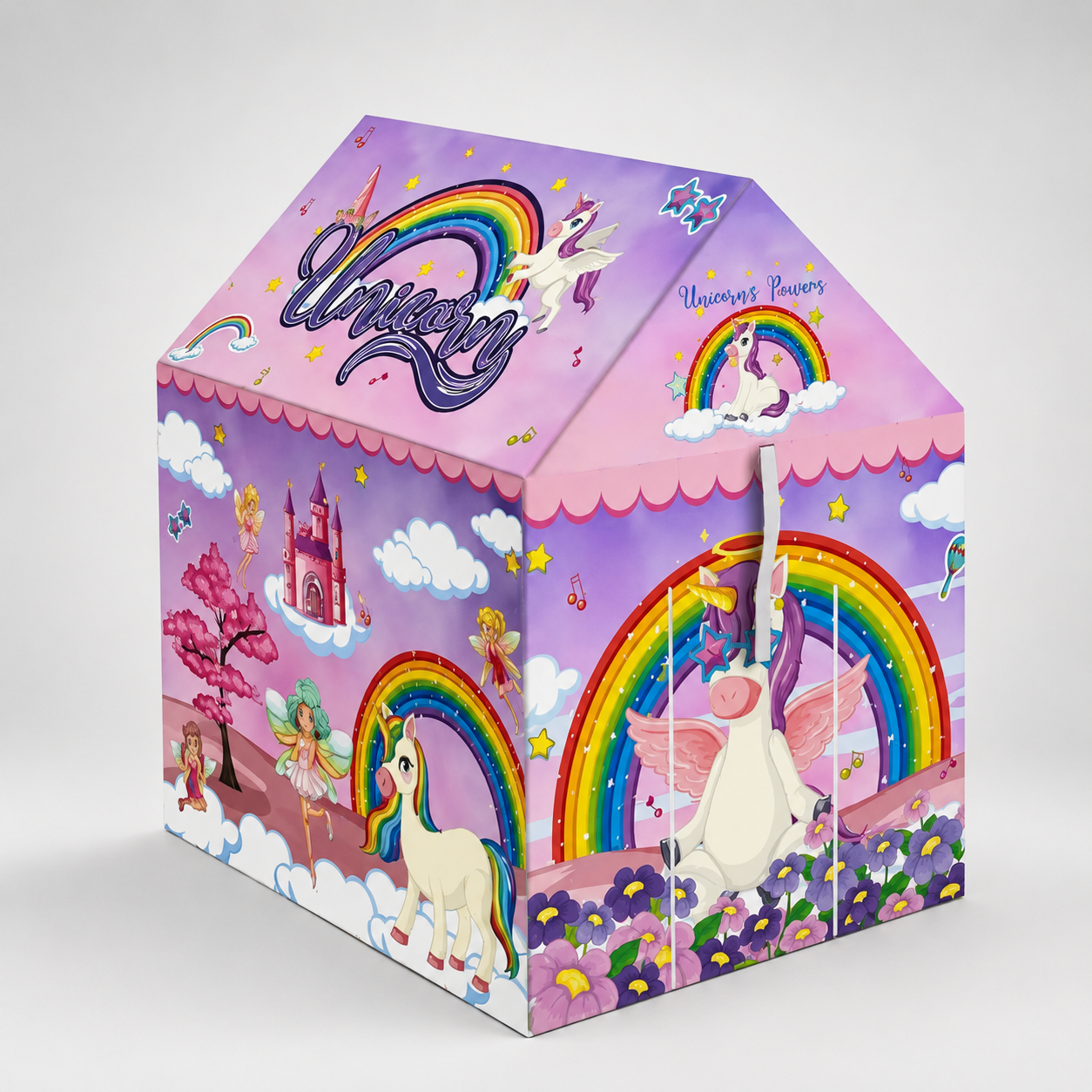 Kiddlix Kids Play Tent House. Playhouse for Boys & Girls Age 3-8 Years. Unicorn Fantasy Indoor & Outdoor Foldable Portable Play Tent