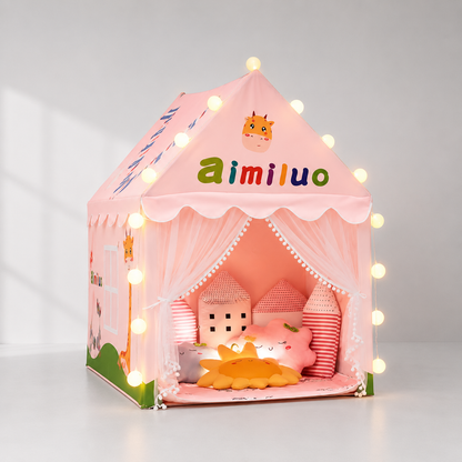 Kiddlix Kids Play Tent House. Playhouse for Boys & Girls Age 3-8 Years. Cute Animal Indoor & Outdoor Foldable Portable Play Tent