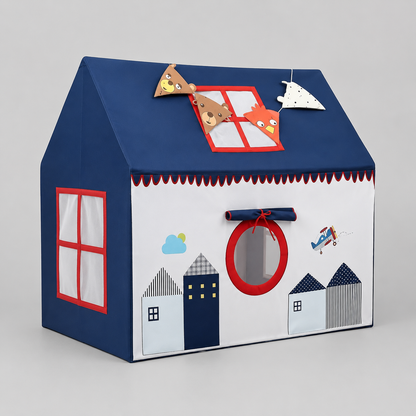 Kiddlix Kids Play Tent House. Playhouse for Boys & Girls Age 3-8 Years. City House Indoor & Outdoor Foldable Portable Play Tent