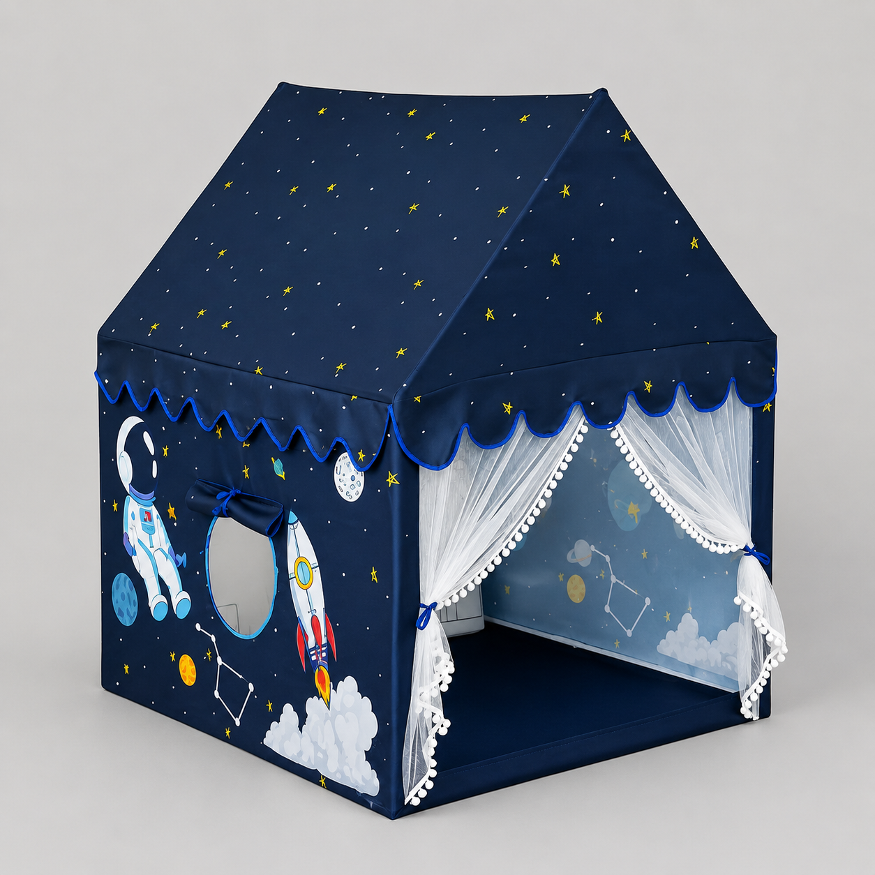 Kiddlix Kids Play Tent House. Playhouse for Boys & Girls Age 3-8 Years. Space Adventure Indoor & Outdoor Foldable Portable Play Tent