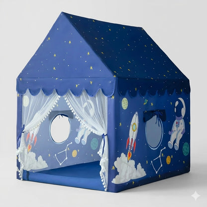 Kiddlix Kids Play Tent House. Playhouse for Boys & Girls Age 3-8 Years. Space Adventure Indoor & Outdoor Foldable Portable Play Tent