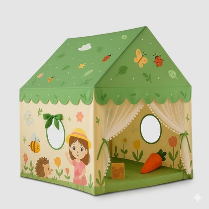 Kiddlix Kids Play Tent House. Playhouse for Boys & Girls Age 3-8 Years. Garden Adventure Indoor & Outdoor Foldable Portable Play Tent